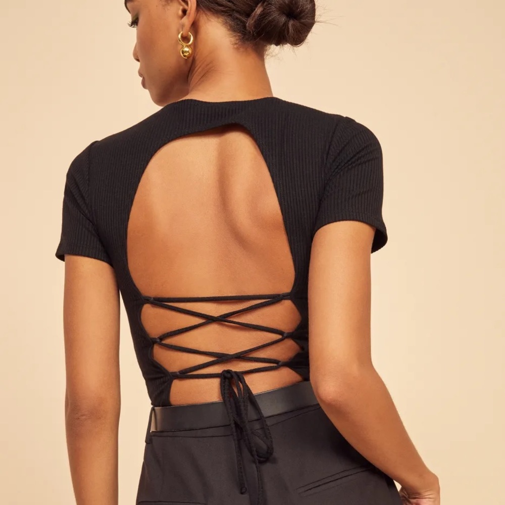 REFORMATION PABLO TOP Size M In Black
